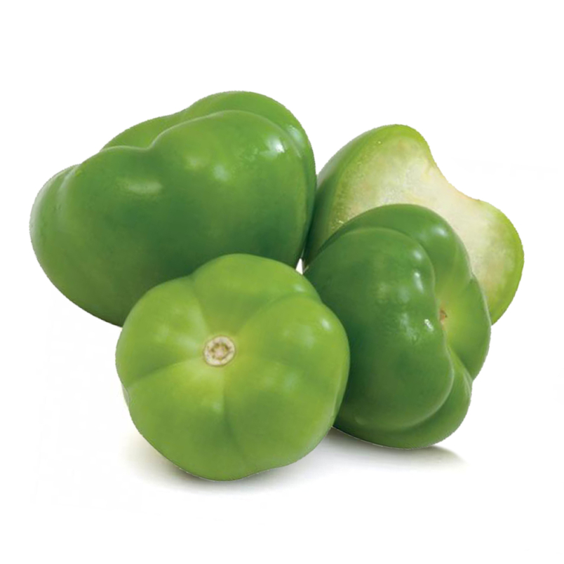 Tomate verde sin cáscara